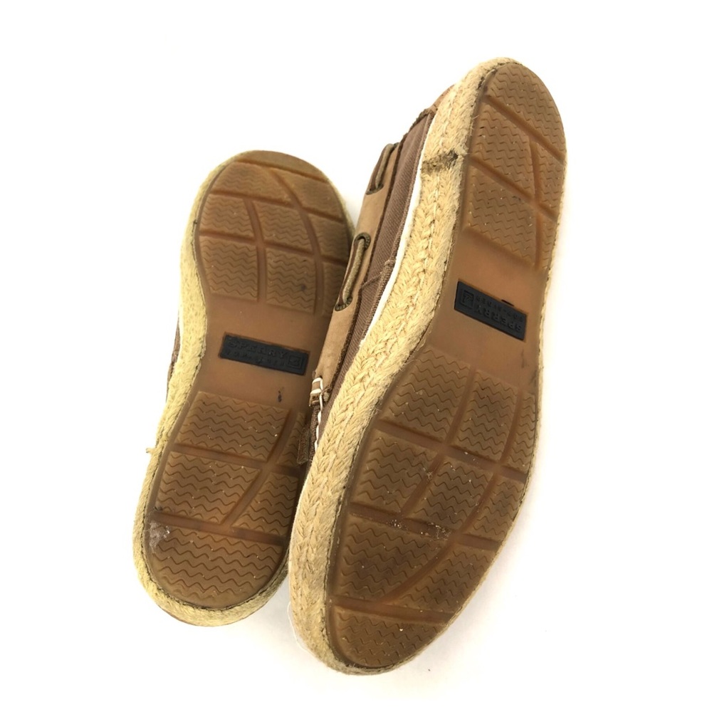 🍑Sold Sperry Top Sider Shoes Canvas Leather - Picture 5 of 7